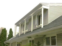 White siding installed by Fairview Home Improvement in Cleveland, Ohio area