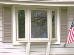 Bow replacement windows installed by Fairview Home Improvement in Cleveland, Ohio area