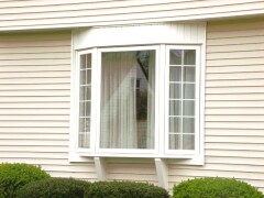 Bow replacement windows installed by Fairview Home Improvement in Cleveland, Ohio area