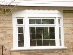 Bow replacement windows installed by Fairview Home Improvement in Cleveland, Ohio area