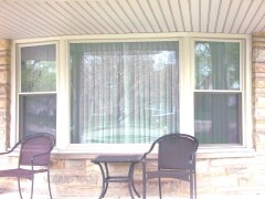 Bow replacement windows installed by Fairview Home Improvement in Cleveland, Ohio area