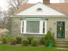 Bow replacement windows installed by Fairview Home Improvement in Cleveland, Ohio area