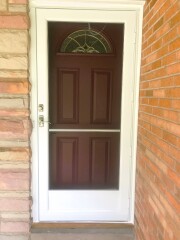 Double door style front door installation by Fairview Home Improvement in Cleveland, Ohio area