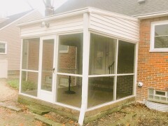 See-through patio enclosure installed by Fairview Home Improvement in Bay Village, Ohio