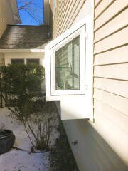 Profile view of garden window replacement installed by Fairview Home Improvement in Cleveland, Ohio area
